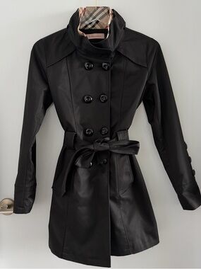 5mayweekend - Stylish Black Trench Coat with Belt